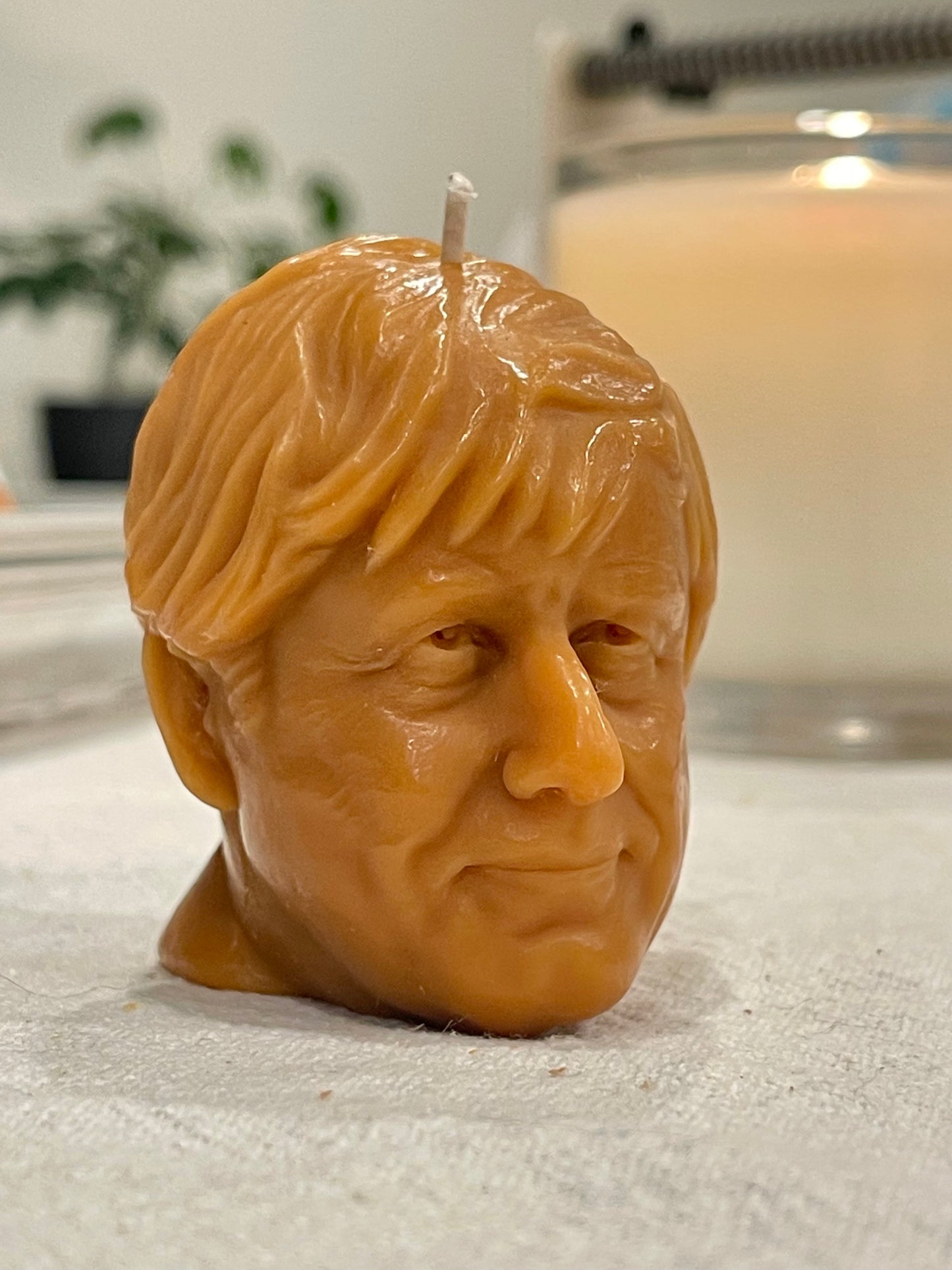 Boris Johnson Head Candle